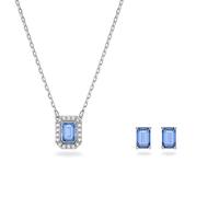 Swarovski Millenia Set, taille octogonale, bleu, rhodié - L'élégance rencontre l'éclat | N° d'article M5641171