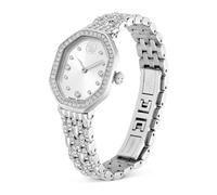 Swarovski Montre Dextera Octagon, Fabriqué en Suisse, Bracelet en métal, Ton argenté, Acier Inoxydable