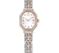 Swarovski Montre Dextera Octagon, fabriquée en Suisse, Bracelet en métal de Ton argenté et avec des Finitions Ton Or Rose, mécanisme en Quartz, Acier Inoxydable