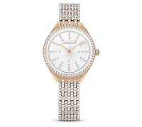 Swarovski Montre Attract, fabriquée en Suisse, bracelet en métal pavé de cristaux, ton or rosé