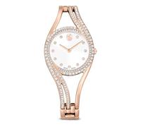 Swarovski Montre Bracelet-jonc Hyperbola, Fabriqué en Suisse, Ton Or Rose, Finition Or Rose