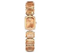 Swarovski Montre, Bracelet Taille octogone, Marron, Finition Champagne doré