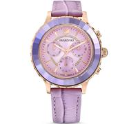 Swarovski - Montre Chrono Lux en Cuir - Femme - Accessoires - Violet - Taille: ONE Size