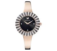 Swarovski Montre Crystal Rose, Bracelet en métal, noir, PVD doré rose