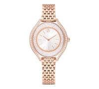 Swarovski Montre Crystalline Aura, Fabriqué en Suisse, Bracelet en métal, Ton Or Rose, Finition Or Rose