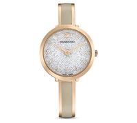 Swarovski Montre Crystalline Delight, cristaux Swarovski blancs et plaqué ton or rose, gris