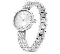 Swarovski Montre Illumina, Fabriqué en Suisse, Bracelet en métal, Ton argenté, Acier inoxydable