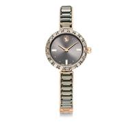 Swarovski Montre Matrix Bangle, Fabriqué en Suisse, Bracelet en Cristal, Gris, Finition Or Rose