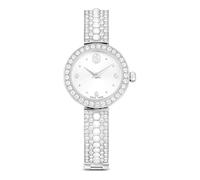 Swarovski Montre Matrix Pearl Bangle, Fabriqué en Suisse, Bracelet en Cristal, Blanc, Acier Inoxydable