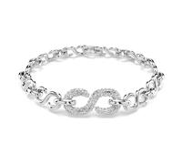 Swarovski Bracelet Dextera – coupe ronde blanche, plaqué rhodium – Taille M
