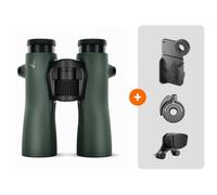 Swarovski Optik - NL Pure 8x42 Vert + Repose-front + Kit d'adaptateur smartphone