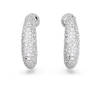 Swarovski - Orecchini pendenti Luna Luna, Bianchi - Rhodium, Dangle, Boucles d'oreilles, 25 x 7 x 1 mm