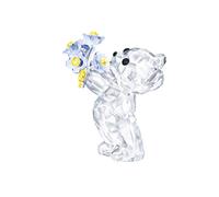 Swarovski Ours Kris, myosotis, figurine animalière en cristal Swarovski, bleu