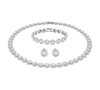 Swarovski Parure Angelic, Taille ronde, Blanc, Métal rhodié