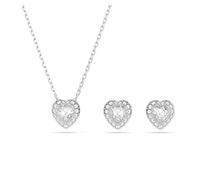 Swarovski Parure Ariana Grande x, Tailles variées, Cœur, Blanc, Métal rhodié