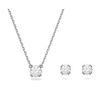 Swarovski Parure Constella, Taille ronde, Blanc, Métal rhodié