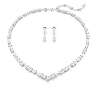 Swarovski Parure Mesmera, Tailles variées, Blanc, Métal rhodié