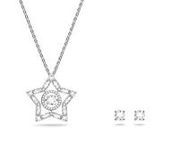 Swarovski Parure Stella, étoile, cristaux transparents, finition rhodium