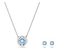 Collier et pendentif Swarovski 5480485 - Collier et pendentif Set Cristaux Bleus Femme Bleu, Argent