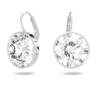 Swarovski Pendants d'oreilles Bella Mini, Coupe ronde, Blanches, Métal rhodié