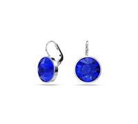 Swarovski Pendants d'oreilles Bella, Taille ronde, Bleues, Métal rhodié