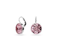 Swarovski Pendants d'oreilles Bella, Taille ronde, Rose, Métal rhodié