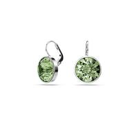 Swarovski Pendants d'oreilles Bella, Taille ronde, Vertes, Placage de ton or