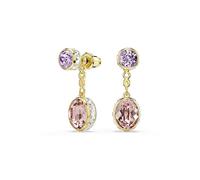 Swarovski Boucles d'oreilles Chroma – Multicolores, Tailles variées, Placage de ton or