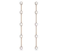 Swarovski Pendants d'oreilles Constella ornés de cristaux blancs, en placage de ton or rosé