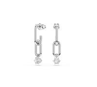 Swarovski Pendants d'oreilles Constella, Taille ronde, Blanches, Métal rhodié