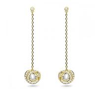 Swarovski Pendants d'oreilles longs Generation, boucles d'oreilles, métal plaqué de ton or, blanc