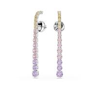 Swarovski Pendants d'oreilles Matrix, Dégradé de tailles rondes, Multicolores, Métal rhodié