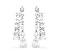 Swarovski Pendants d'oreilles Matrix, Tailles variées, Blanches, Métal rhodié