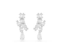 Swarovski Pendants d'oreilles Matrix, Tailles variées, Blanches, Métal rhodié