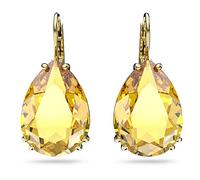 Swarovski Pendants d'oreilles Millenia, boucles d'oreilles cristaux taille poire, placage de ton or, jaune