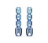 Swarovski Pendants d'oreilles Millenia, Taille octogonale, Dégradé de couleur, Bleues, Métal rhodié