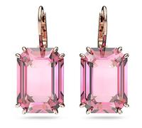 Swarovski Pendants d'oreilles Millenia, Taille octogonale, Rose, Placage de ton or rosé