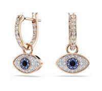 Swarovski Boucles d'oreilles, bleu cyan, or, transparent — Taille One Size