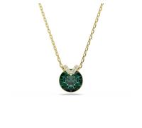 Swarovski Pendentif Bella V, coupe ronde, vert, finition dorée