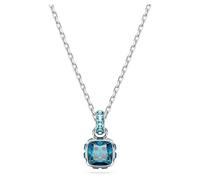 Swarovski Pendentif Birthstone, Taille Carré, Décembre, Bleu, Métal rhodié