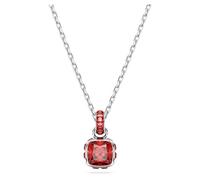 Swarovski Pendentif Birthstone, Taille Carré, Juillet, Rouge, Métal rhodié