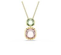 Swarovski Pendentif Chroma, Taille coussin, Multicolore, Placage de ton or
