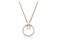 Swarovski Pendentif Constella – Pavé, Taille ronde, Blanc, Placage de ton or rosé