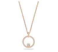 Swarovski Pendentif Creativity, forme circulaire, cristaux, placage de ton or rosé, blanc