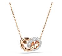 Swarovski Pendentif Dextera Rond Blanc, Placage ton or rosé, OS