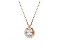 Swarovski Pendentif Dextera, Taille ronde, Blanc, Placage de ton or rosé