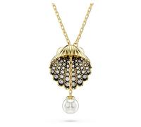 Swarovski Pendentif en Y Idyllia, perle de cristal, coquillage, blanc, placage de ton or