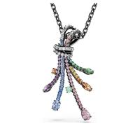 Swarovski Pendentif et broche Matrix, coupe mixte, bouquet, multicolore, plaqué ruthénium