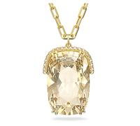 Swarovski Pendentif Harmonia, cristal jaune taillé en coussin dans un cadre plaqué ton or