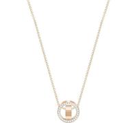 Swarovski Pendentif Hollow, petit, blanc, plaqué or rose